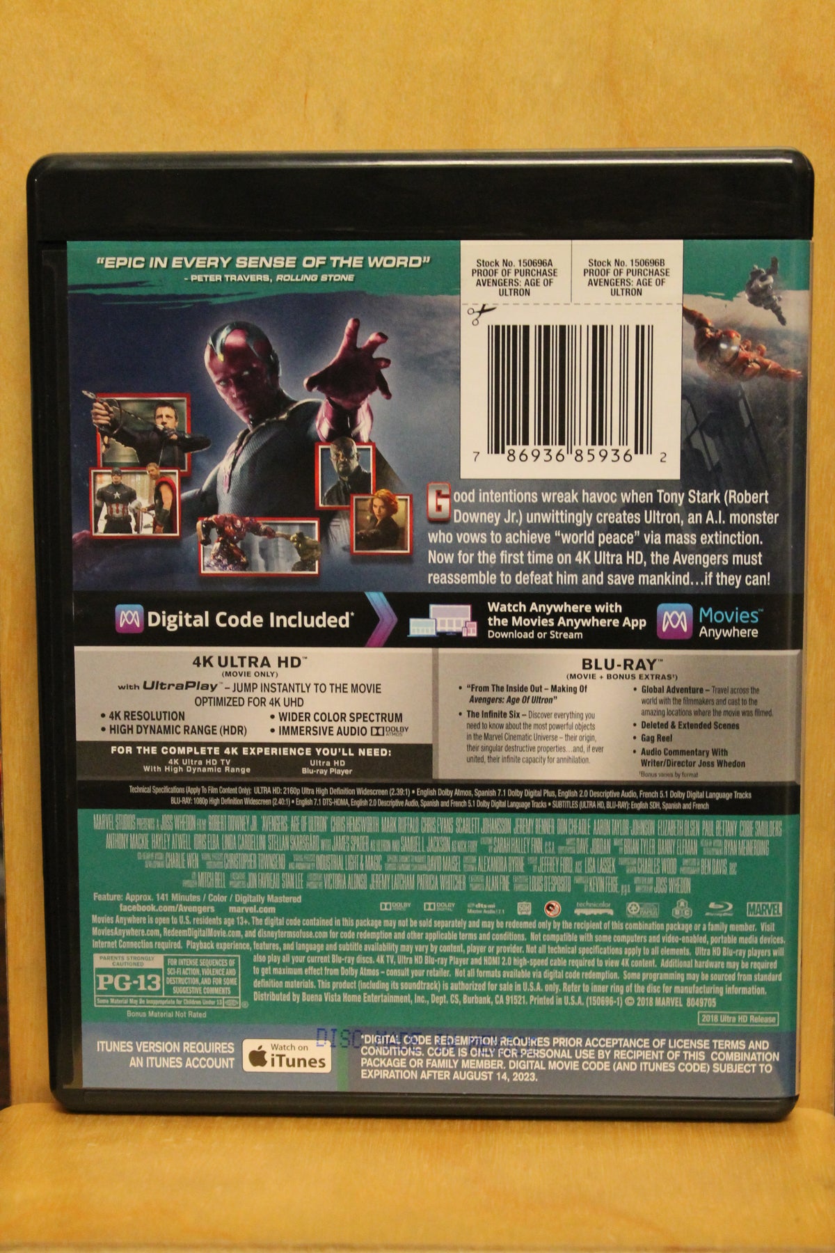 Avengers: Age of Ultron 4K UHD