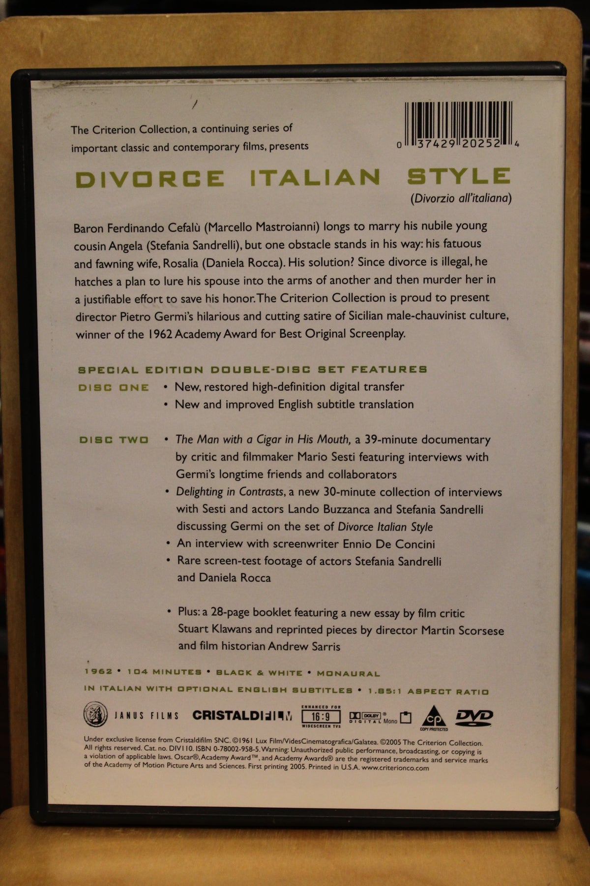 Divorce Italian Style DVD