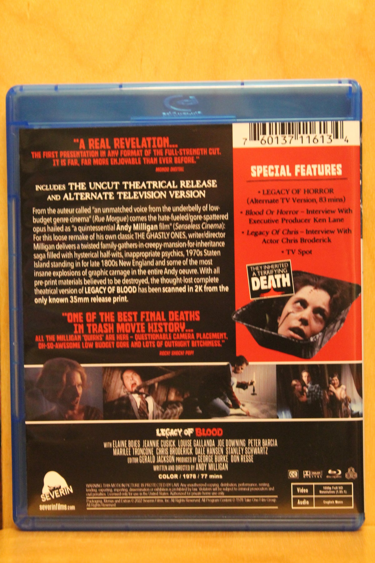 Legacy of Blood Blu-ray