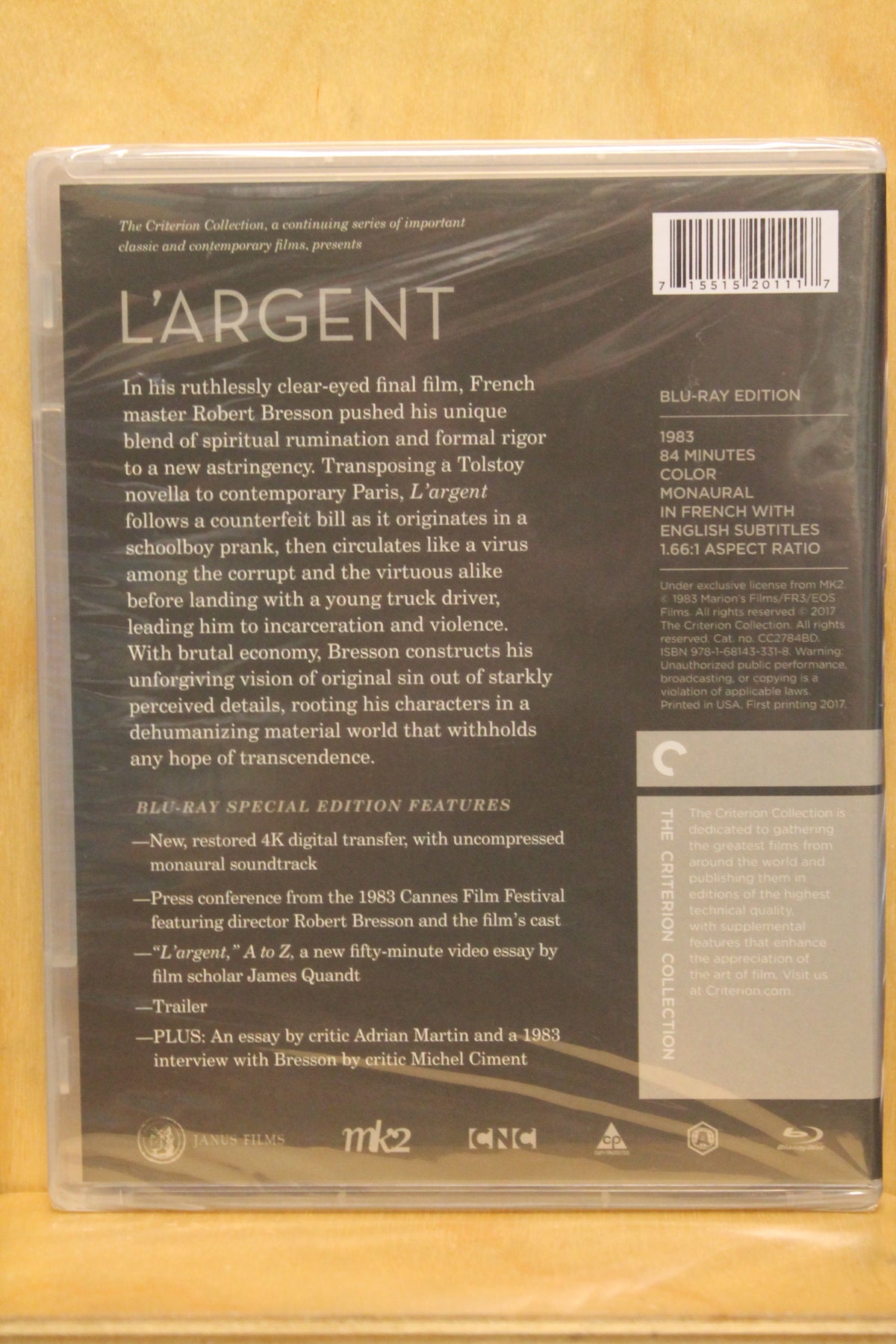 L'Argent Blu-ray