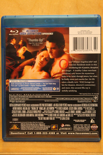 Original Sin Blu-ray