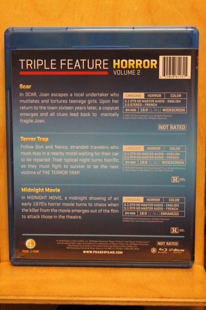 Triple Feature Horror Volume 2: Scar / Terror Trap / Midnight Movie Blu-ray