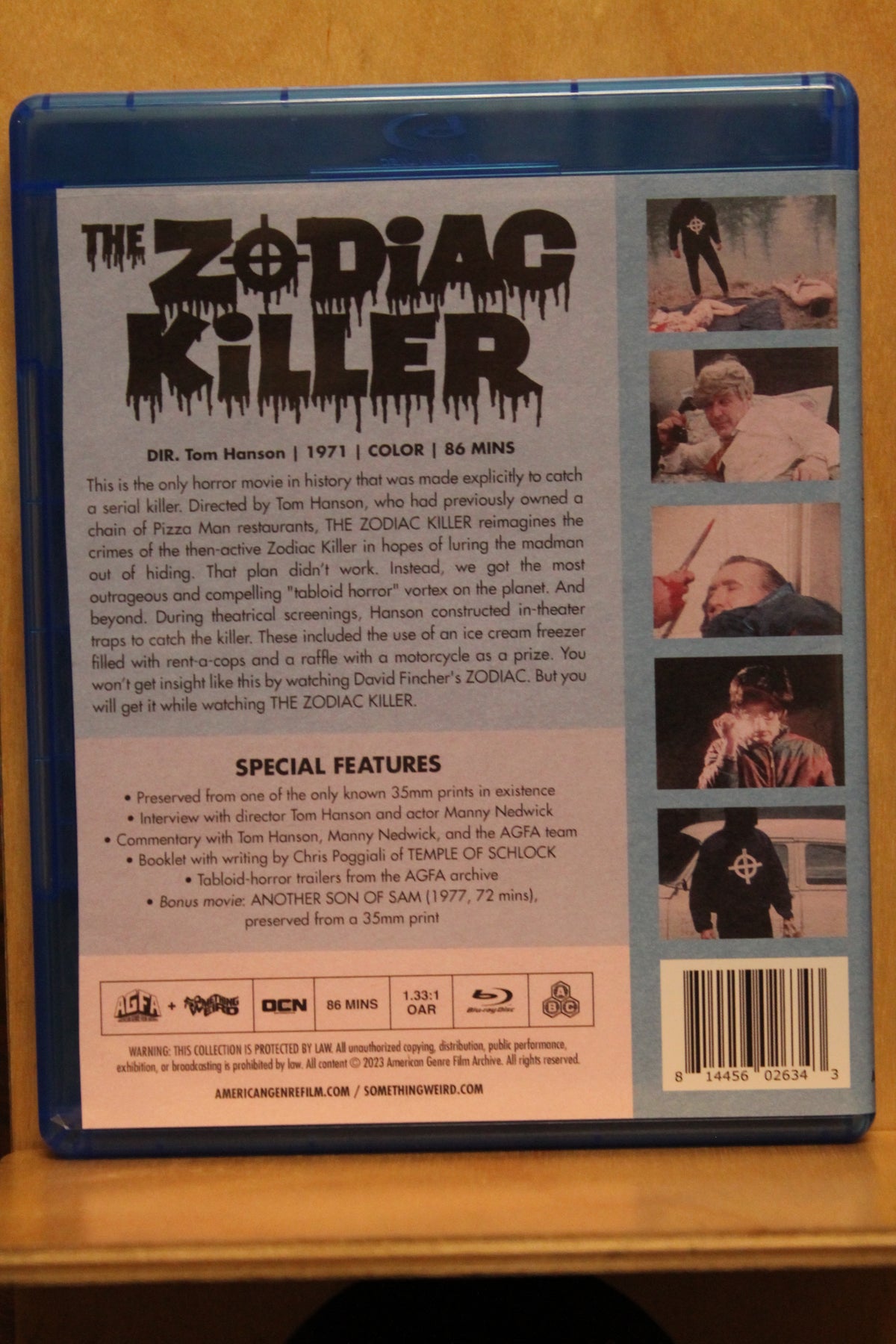 The Zodiac Killer Blu-ray