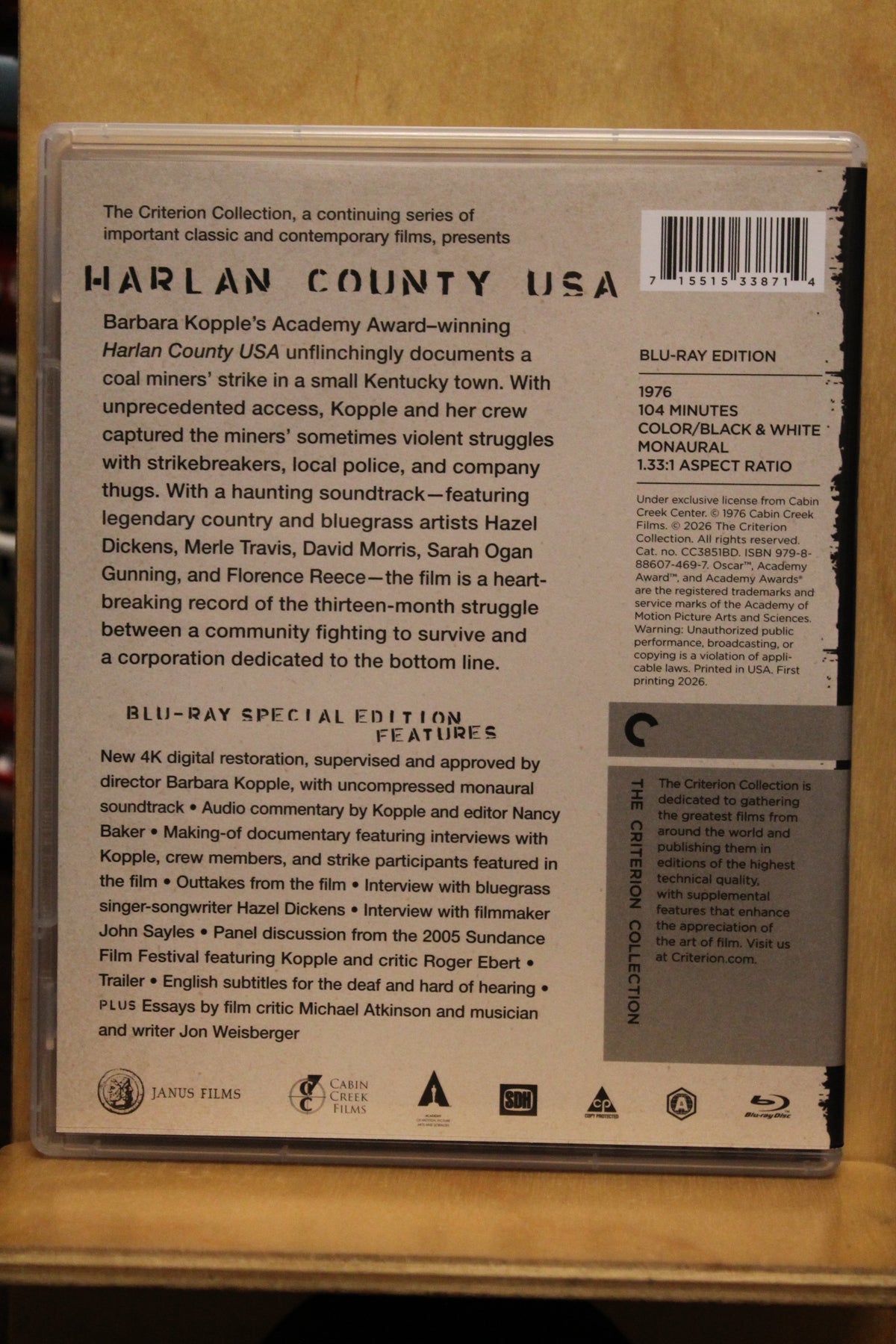 Harlan County U.S.A. Blu-ray