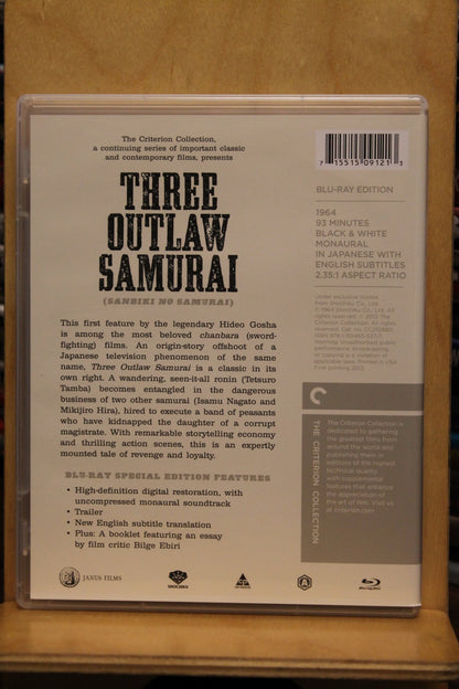 Three Outlaw Samurai Blu-ray