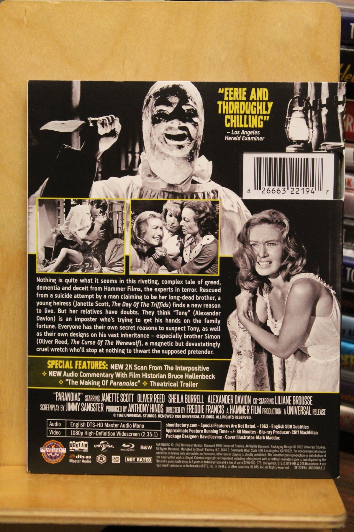 Paranoiac Blu-ray