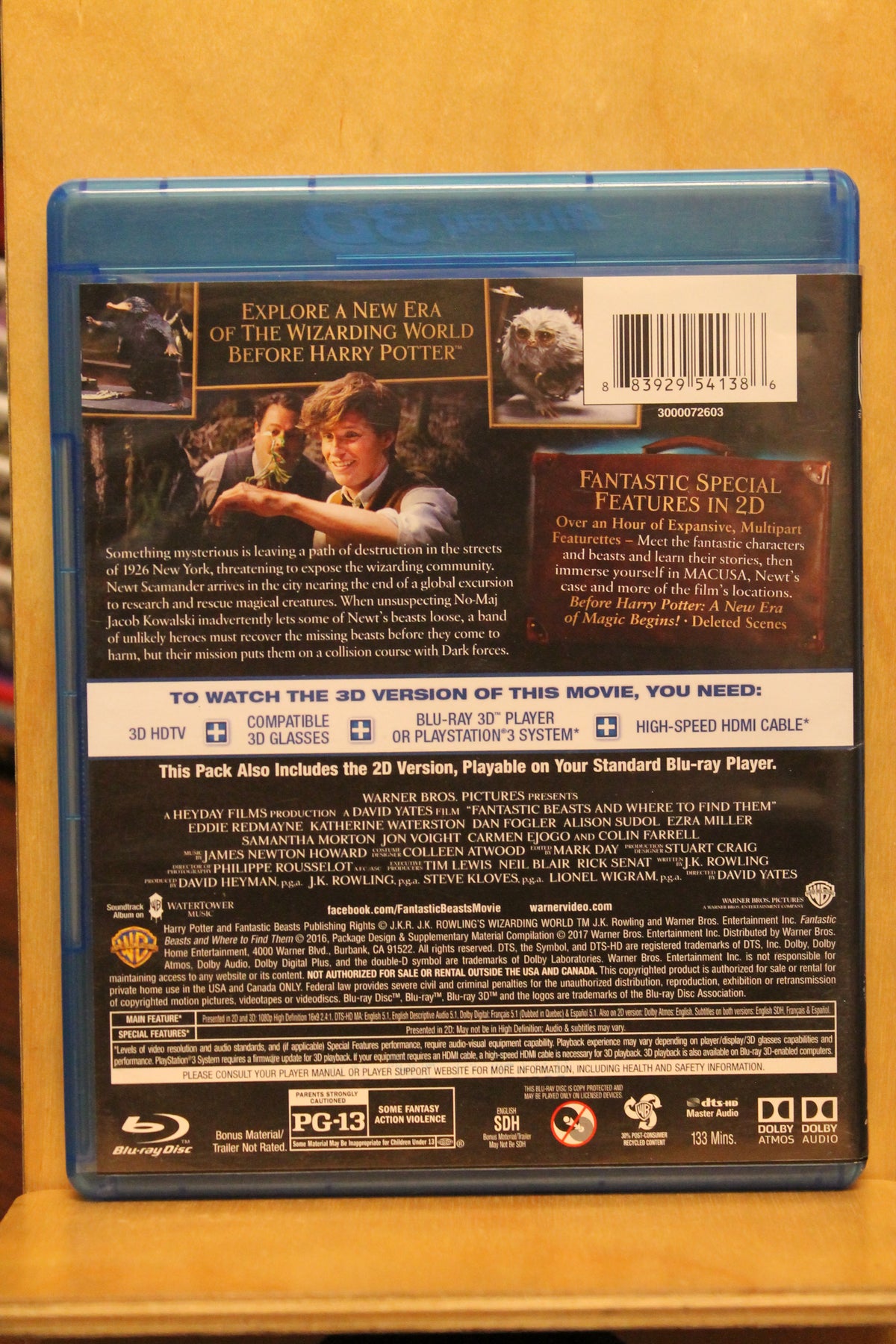 Fantastic Beasts and Where to Find Them Blu-ray