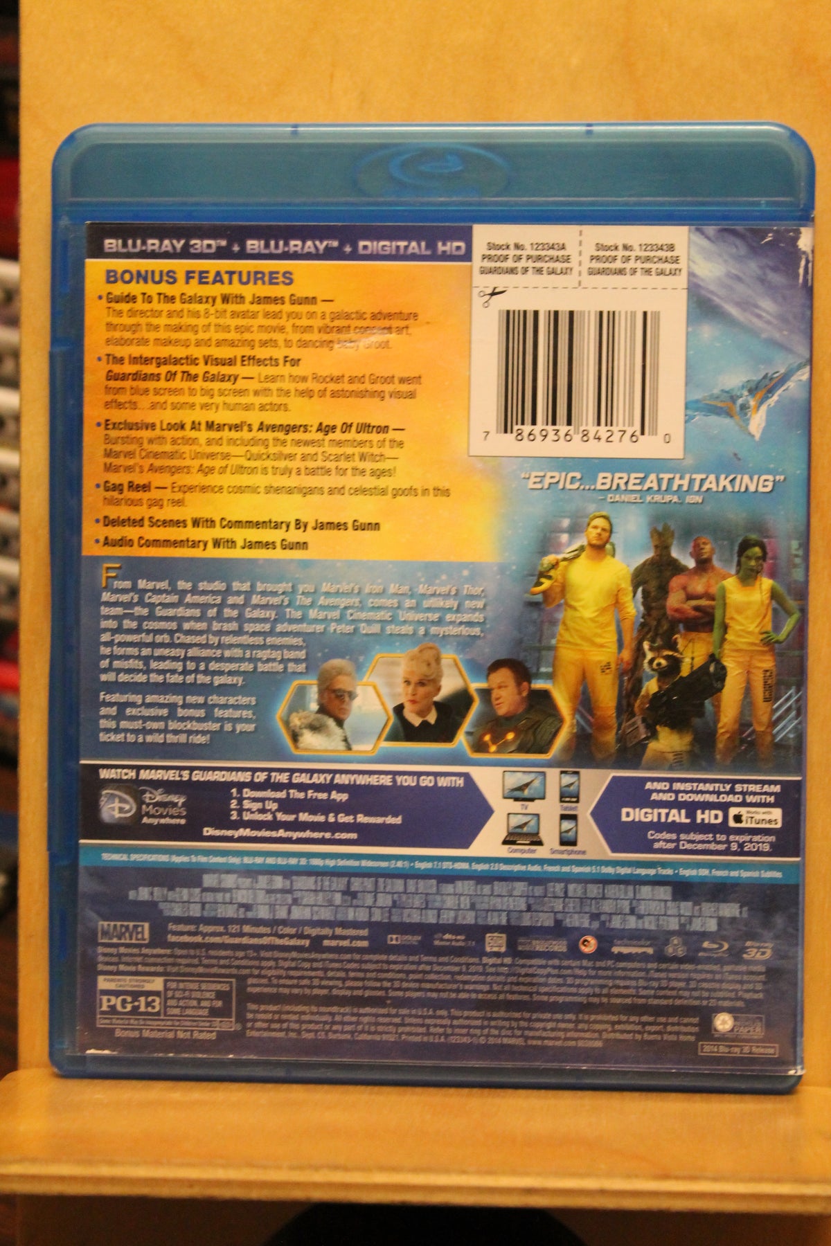 Guardians of the Galaxy Blu-ray