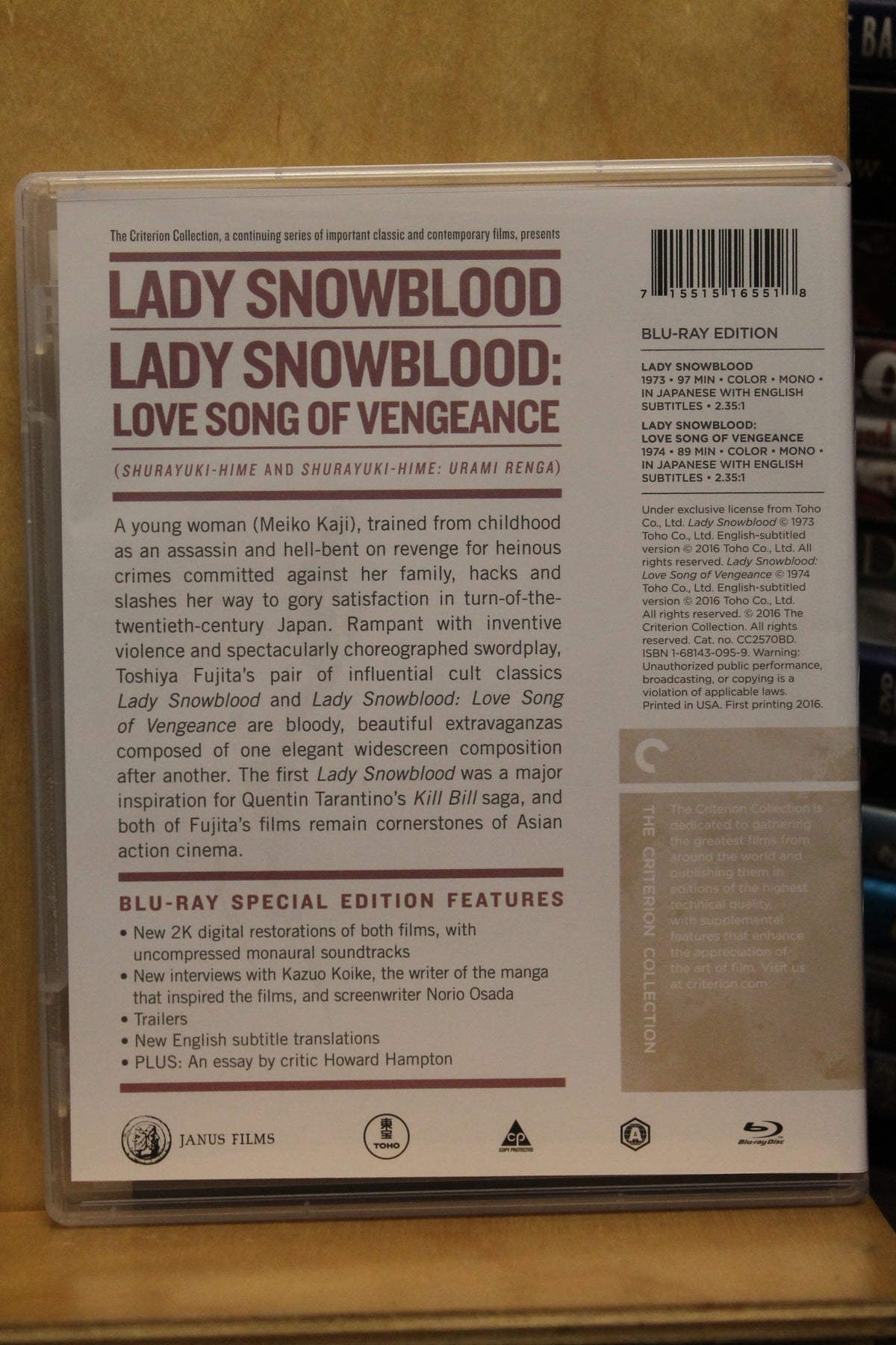 Lady Snowblood / Lady Snowblood: Love Song of Vengeance Blu-ray