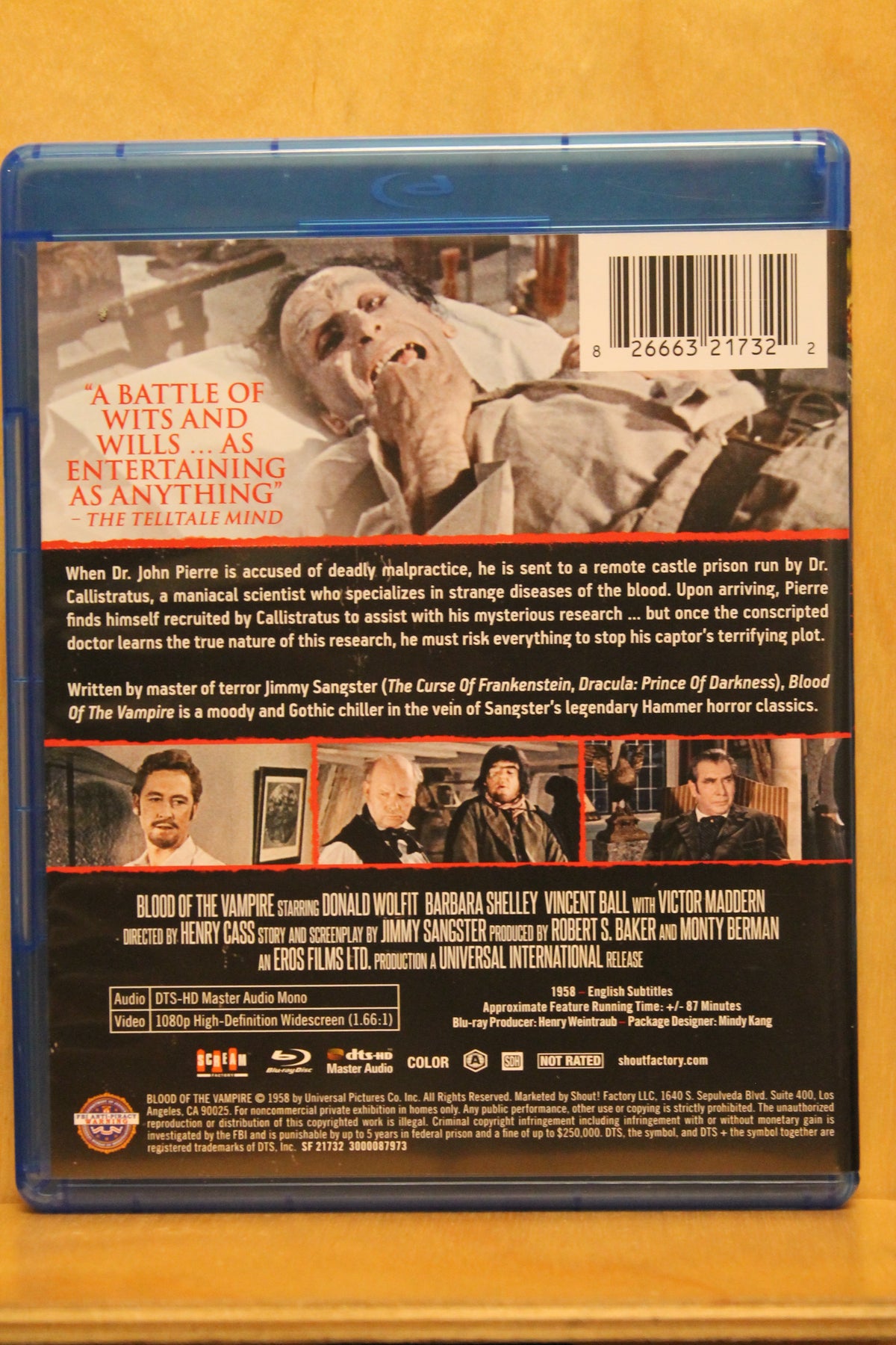 Blood of the Vampire Blu-ray