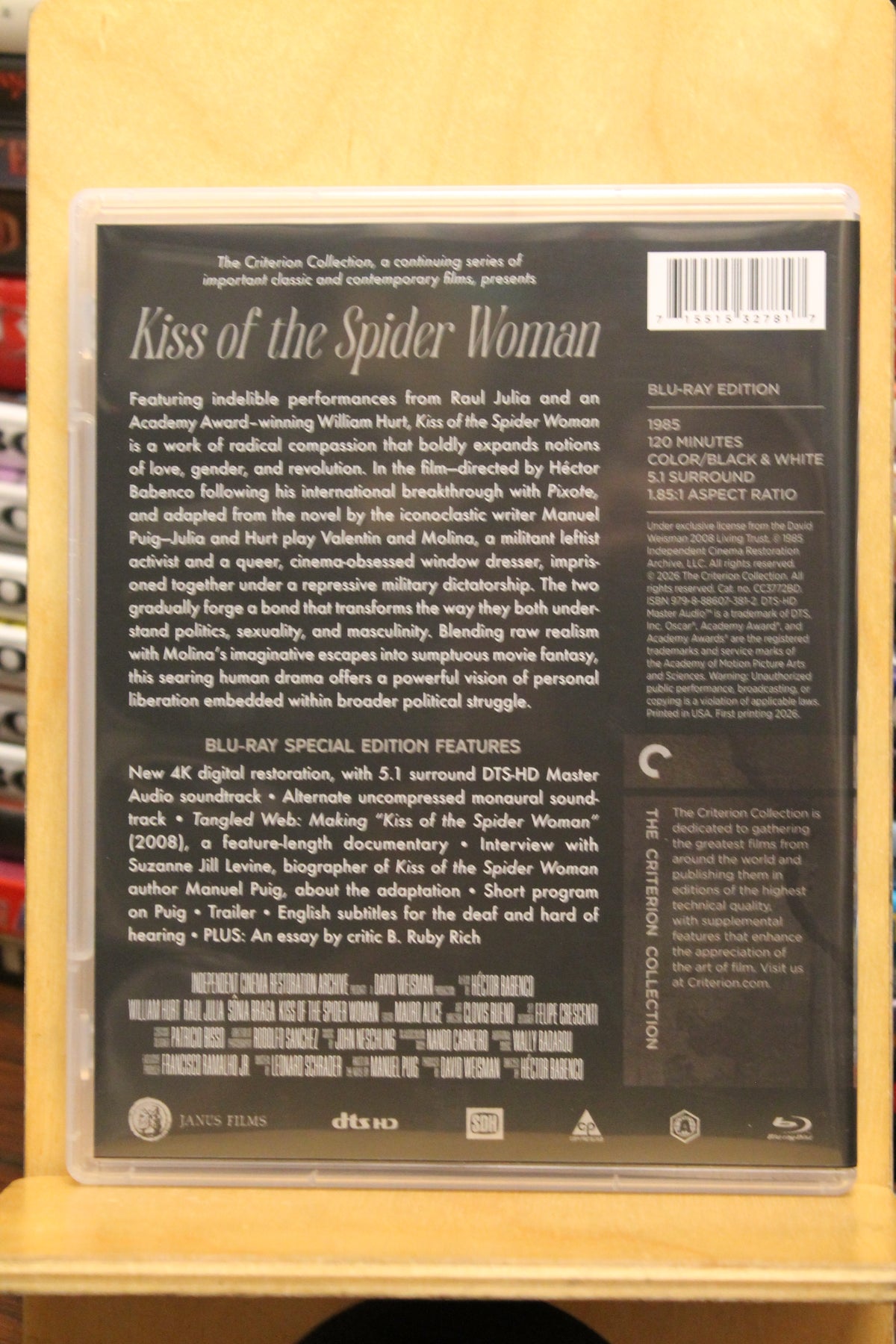 Kiss of the Spider Woman Blu-ray