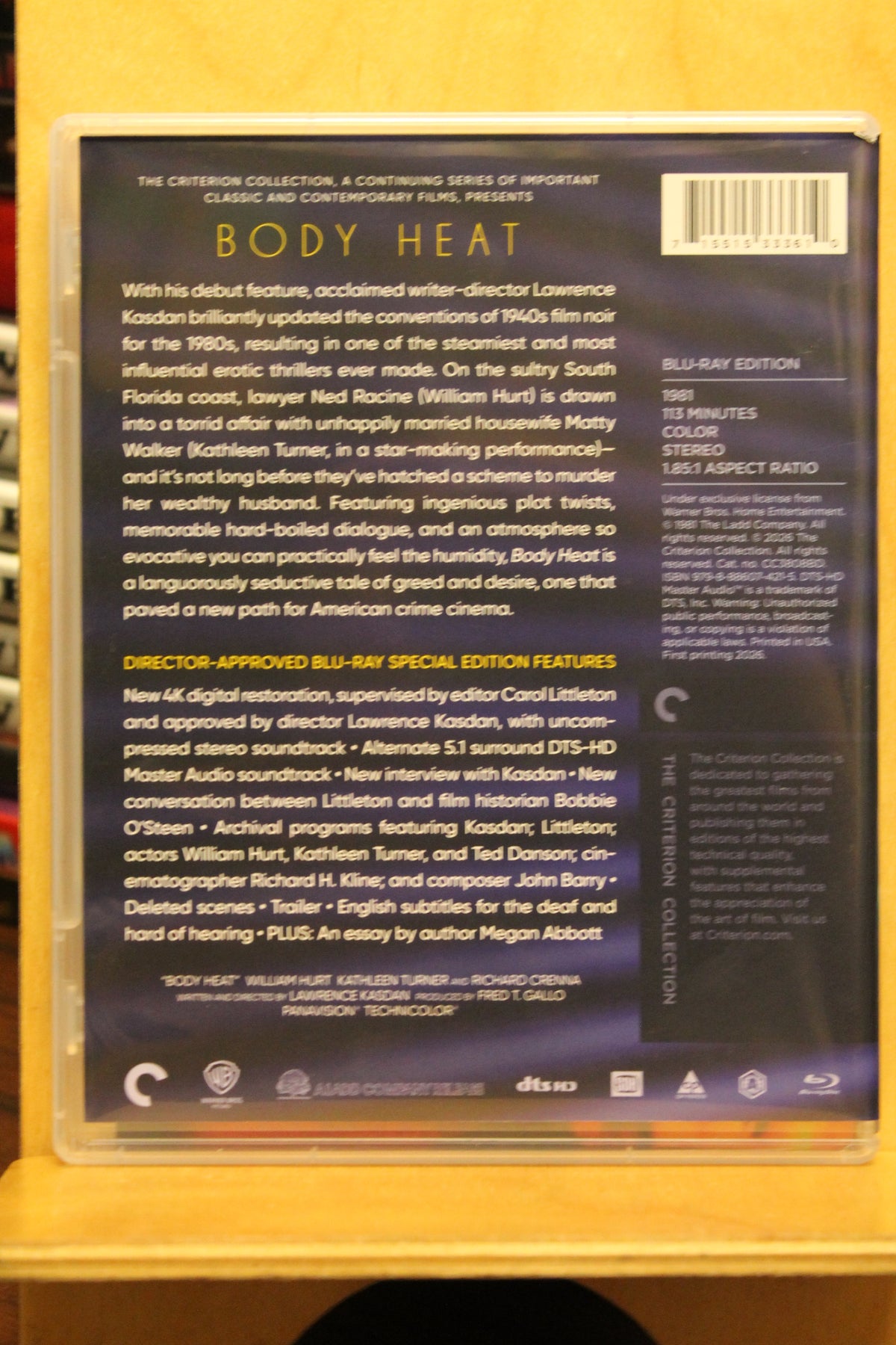 Body Heat Blu-ray