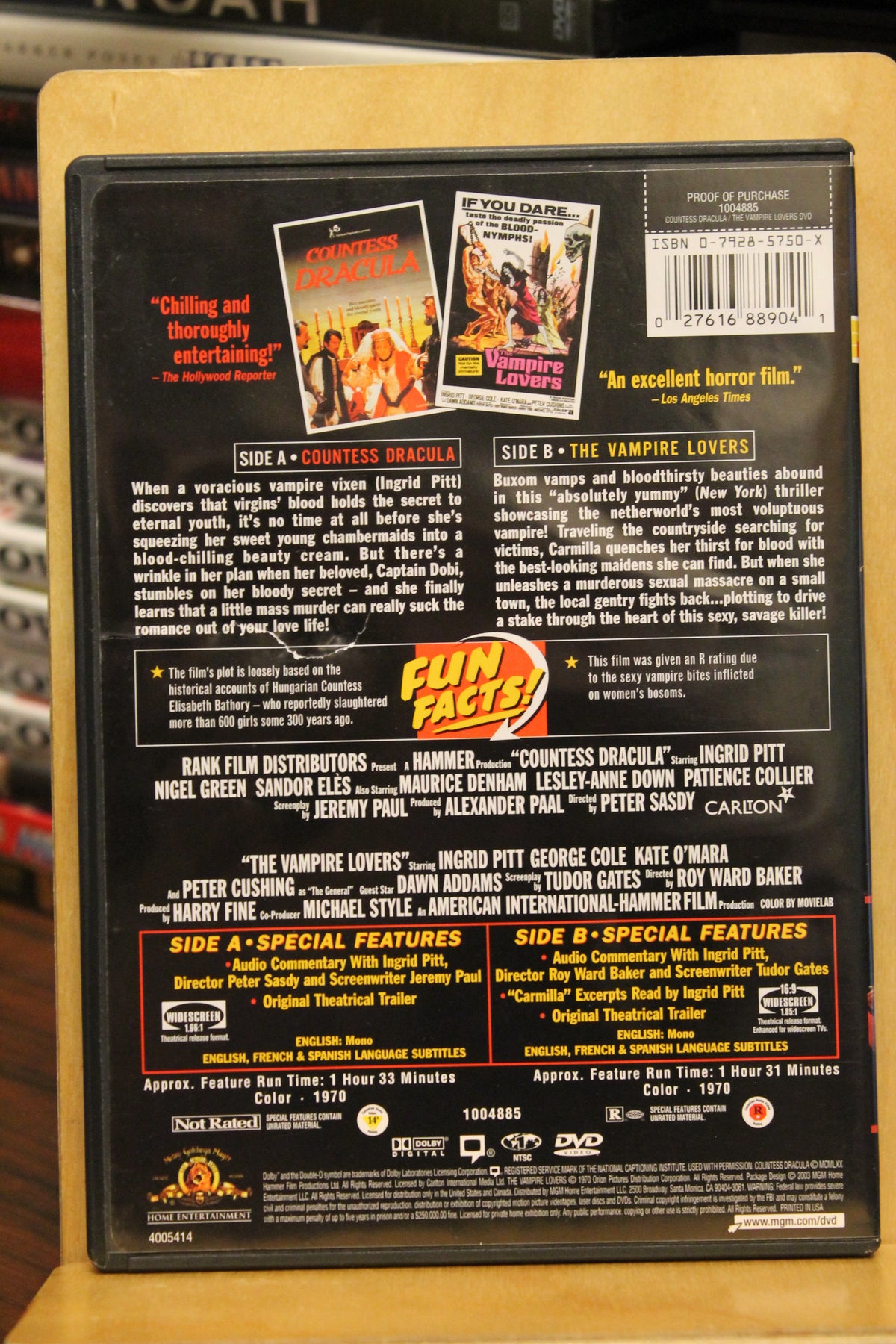 Countess Dracula / The Vampire Lovers DVD