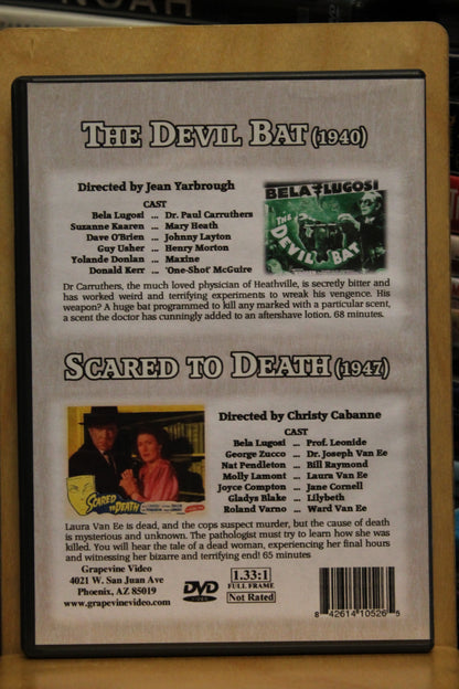 A Bela Lugosi Double Feature DVD