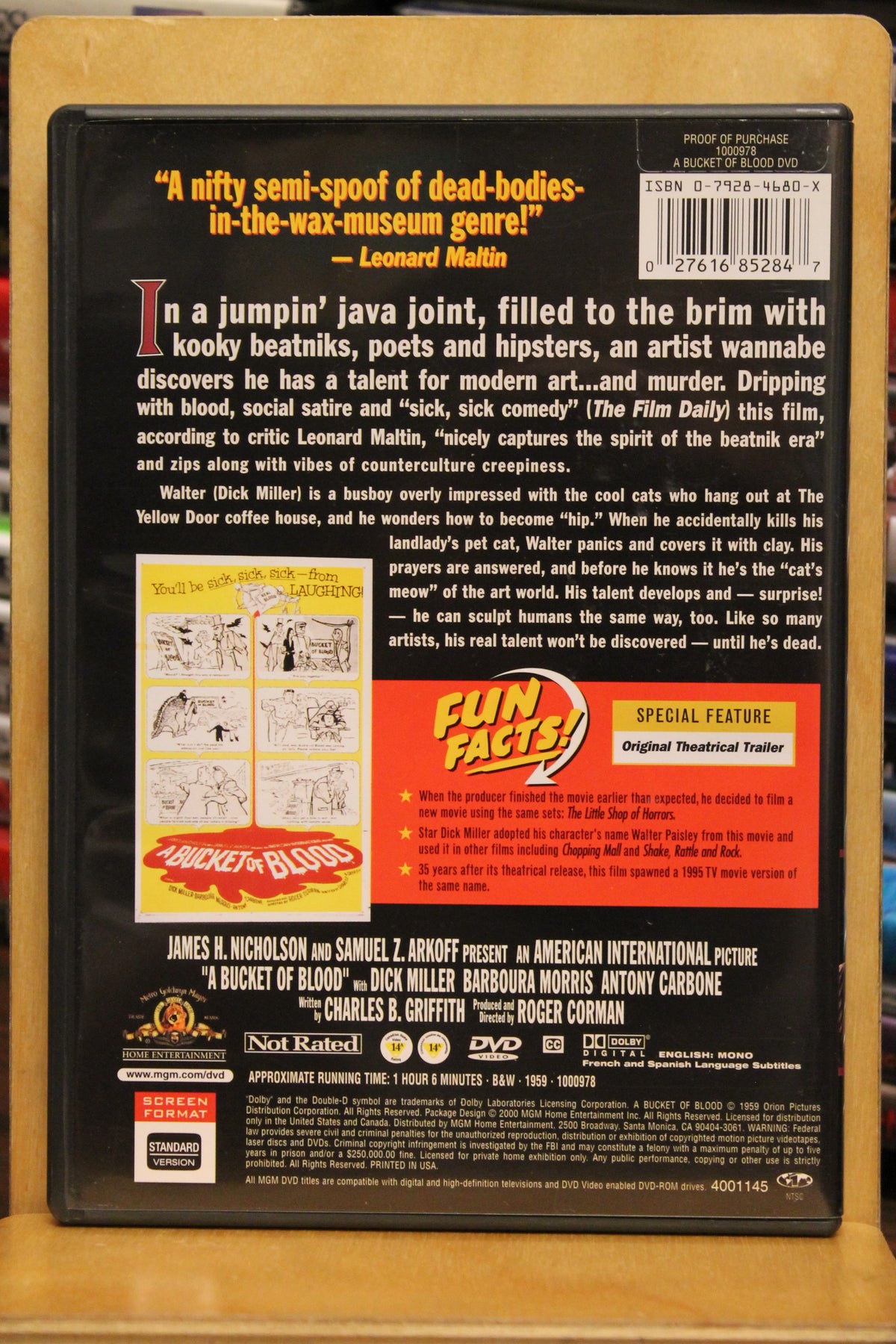 A Bucket of Blood DVD